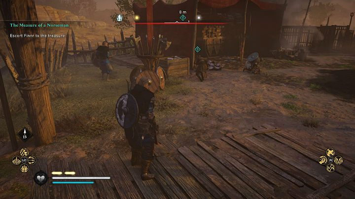 Gdy wszyscy przeciwnicy zostaną wyeliminowani porozmawiaj z Finnrem, by zakończyć tę misję - Assassins Creed Valhalla: Na miarę wikinga/The Measure of a Norseman - solucja - Assassins Creed Valhalla - poradnik do gry