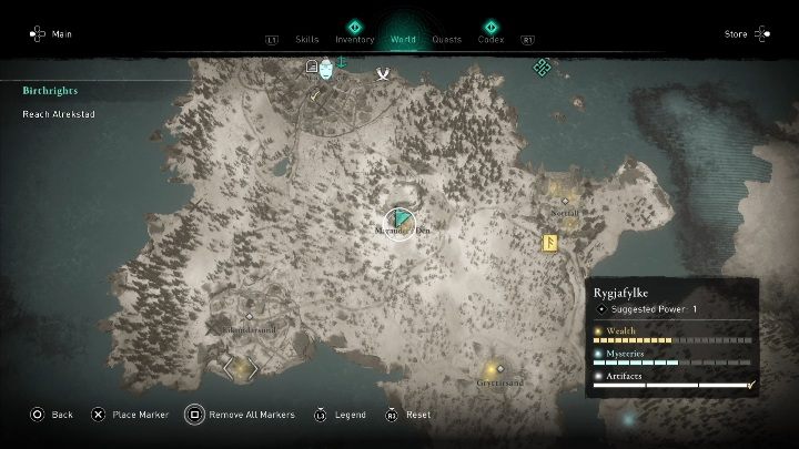 Młot bojowy znajdziesz w zachodniej części Rygjafylke, na południe od Stavanger, zaraz obok Kryjówki dezerterów - Assassins Creed Valhalla: Wyposażenie - Rygjafylke, sekrety, lokacje - Assassins Creed Valhalla - poradnik do gry