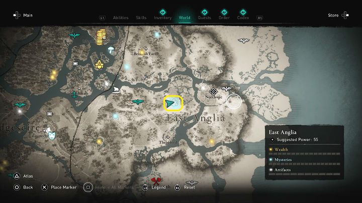 W miejscu zaznaczonym na powyższym obrazku spotkasz grupkę dzieci - Assassins Creed Valhalla: Zabawa w chowanego/Hide and Hunt - solucja - Assassins Creed Valhalla - poradnik do gry