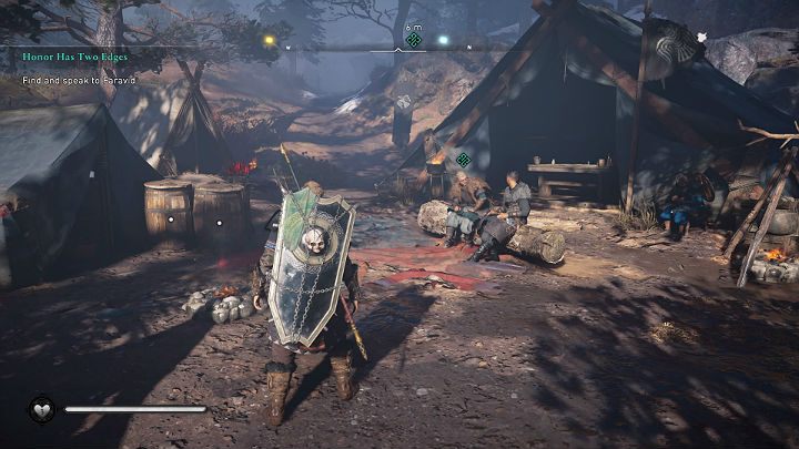 Udaj się do obozu wypadowego, by porozmawiać z Faravidem - Assassins Creed Valhalla: Dwa ostrza honoru/Honor Has Two Edges - solucja - Assassins Creed Valhalla - poradnik do gry