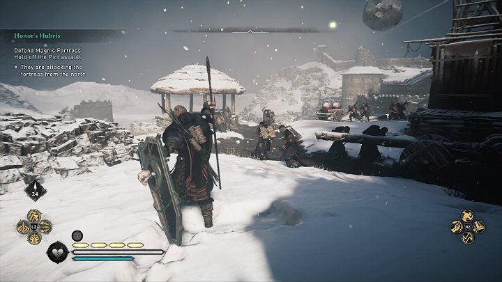 Zwróć także uwagę na fakt, że przeciwnikom udało się podprowadzić taran - warto zając się wojownikami, którzy go obsługują i starają się wyłamać wrota - Assassins Creed Valhalla: Honor i pycha/Honors Hubris - solucja, opis przejścia - Assassins Creed Valhalla - poradnik do gry