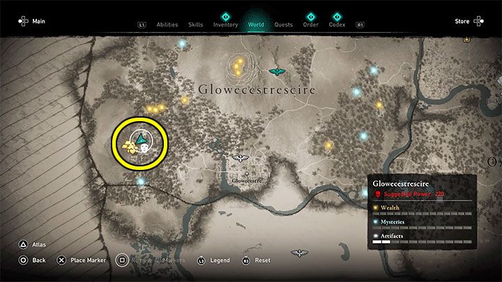 W celu odnalezienia tego biura / kryjówki Ukrytych musisz odwiedzić świątynię Temple of Ceres - Assassins Creed Valhalla: Glowecestrescire - Temple of Ceres Assassin Bureau - Assassins Creed Valhalla - poradnik do gry