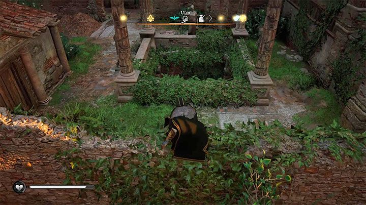 Zejście do lochu to pokazany na powyższym obrazku duży otwór, do którego należy wskoczyć - Assassins Creed Valhalla: Wincestre - Venta Belgarum Assassin Bureau - Assassins Creed Valhalla - poradnik do gry