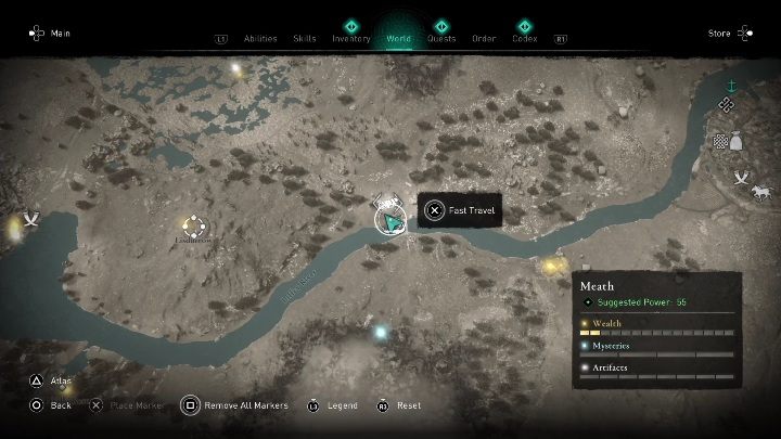 Wzgórze Tara i głaz Lia Fail (Tara Hill and the Lia Fail) znajdziecie we południowej części lokacji, zaraz obok punktu handlowego - AC Valhalla Gniew Druidów: Fragment Cyklu Irlandzkiego - Meath, sekrety, lokacje - Assassins Creed Valhalla - poradnik do gry