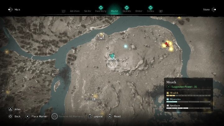 Kopiec znajdziecie w północnej części regionu, koło Knockfree - AC Valhalla Gniew Druidów: Kopiec - Meath, sekrety, lokacje - Assassins Creed Valhalla - poradnik do gry