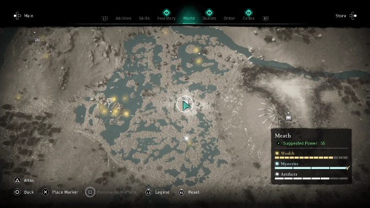 Mapę skarbu znajdziecie na północ od Placówki handlowej - AC Valhalla Gniew Druidów: Mapa ukrycia skarbu - Meath, sekrety, lokacje - Assassins Creed Valhalla - poradnik do gry