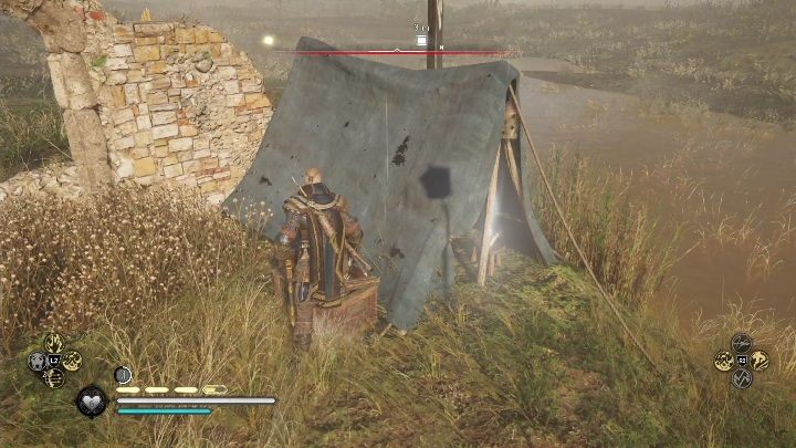 Waszym zadaniem jest podejście do namiotu i wyjęcie z niego mapy - AC Valhalla Gniew Druidów: Mapa ukrycia skarbu - Meath, sekrety, lokacje - Assassins Creed Valhalla - poradnik do gry