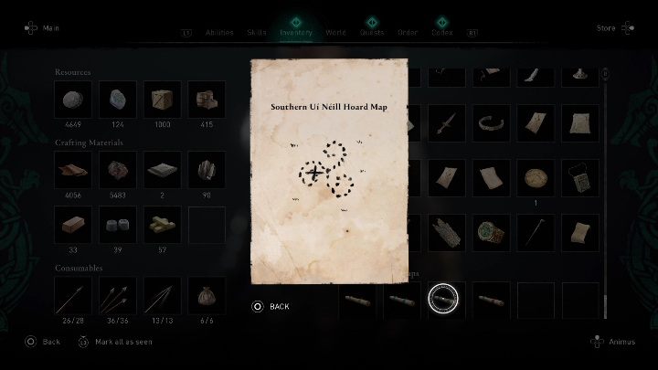 Schemat znajdziecie w południowej części Irlandii, w regionie Meath - AC Valhalla Gniew Druidów: Mapa ukrycia skarbu - Meath, sekrety, lokacje - Assassins Creed Valhalla - poradnik do gry