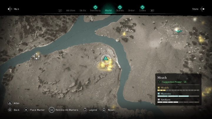 Umiejętność Wikińskie pozdrowienie (Vikingr Salute) znajdziecie, idąc na zachód od obozu Kells Abbey - AC Valhalla Gniew Druidów: Uczona księga, Zdolności - Meath, sekrety, lokacje - Assassins Creed Valhalla - poradnik do gry