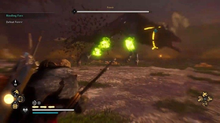 Fenrir jest nie tylko olbrzymi, ale także niesłychanie silny i może być problematyczny, jeśli nie osiągnąłeś co najmniej 300 poziomu mocy - Assassins Creed Valhalla: Okowy losu/Binding Fate - solucja, opis przejścia - Assassins Creed Valhalla - poradnik do gry