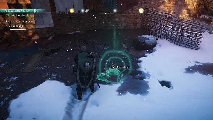 Zbadaj rozbitą beczkę - Assassins Creed Valhalla: Gorące powitanie/The Welcoming Party - solucja - Assassins Creed Valhalla - poradnik do gry