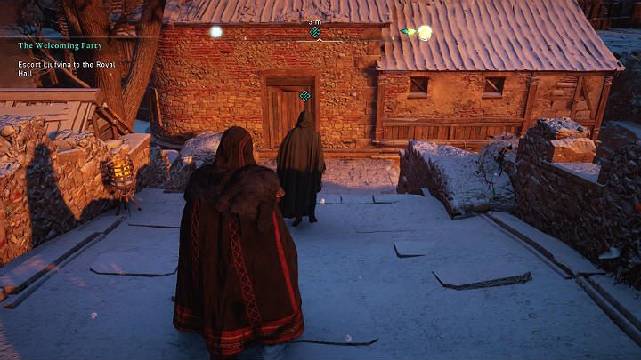 Udaj się wraz z Ljufviną do królewskiego pałacu na spotkanie z Hjorrem - Assassins Creed Valhalla: Gorące powitanie/The Welcoming Party - solucja - Assassins Creed Valhalla - poradnik do gry