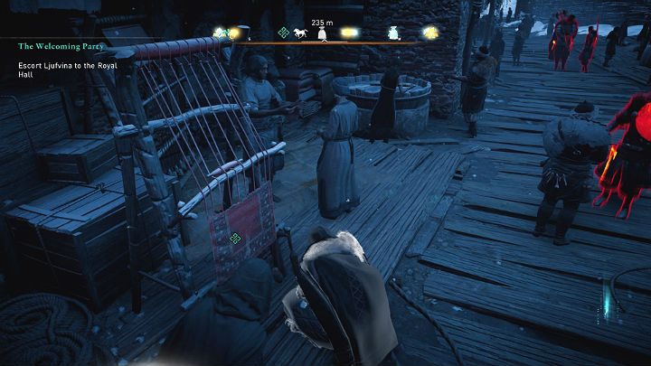 Po drodze warto wykorzystywać interaktywne elementy otoczenia i wtapiać się w otoczenie - Assassins Creed Valhalla: Gorące powitanie/The Welcoming Party - solucja - Assassins Creed Valhalla - poradnik do gry