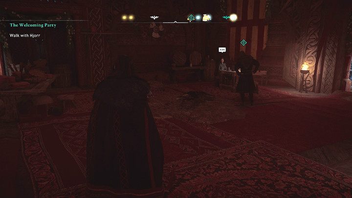 Po skończonej audiencji idź z Hjorrem na spotkanie z Ljufviną - Assassins Creed Valhalla: Gorące powitanie/The Welcoming Party - solucja - Assassins Creed Valhalla - poradnik do gry