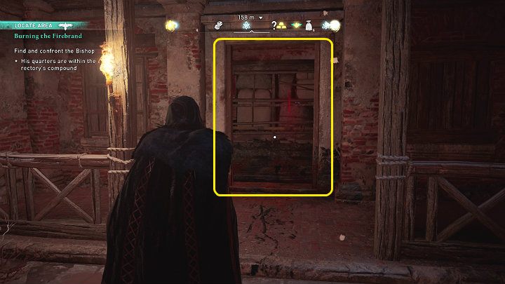 Gdy będziesz na miejscu przesuń przeszkodę blokująca drzwi i wejdź do środka, by się nieco rozejrzeć - Assassins Creed Valhalla: Podpalenie Żagwi/Burning the Firebrand - solucja - Assassins Creed Valhalla - poradnik do gry