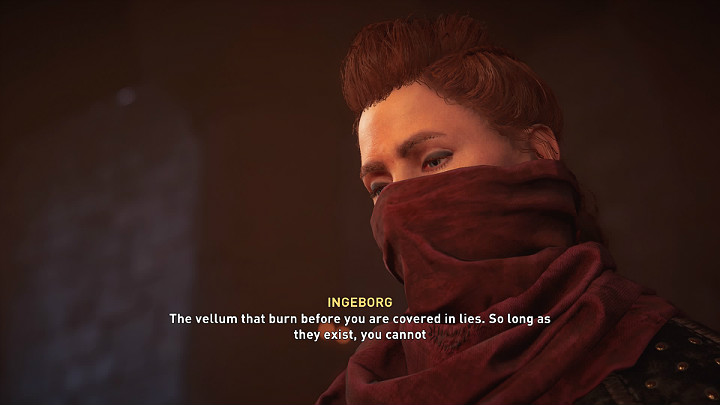 W środku będziesz świadkiem sytuacji w której ksiądz prosi przeoryszę o pomoc w powstrzymaniu palenia świętych pism - Assassins Creed Valhalla: Podpalenie Żagwi/Burning the Firebrand - solucja - Assassins Creed Valhalla - poradnik do gry