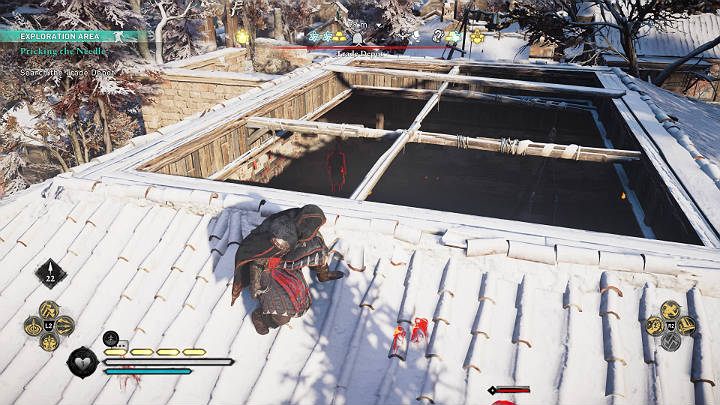 Magazyn handlowy w Jorvik to doskonale strzeżone miejsce więc aż roi się tutaj od ludzi Czerwonej Ręki - Assassins Creed Valhalla: Nawlec Igłę/Prickling the Needle - solucja - Assassins Creed Valhalla - poradnik do gry