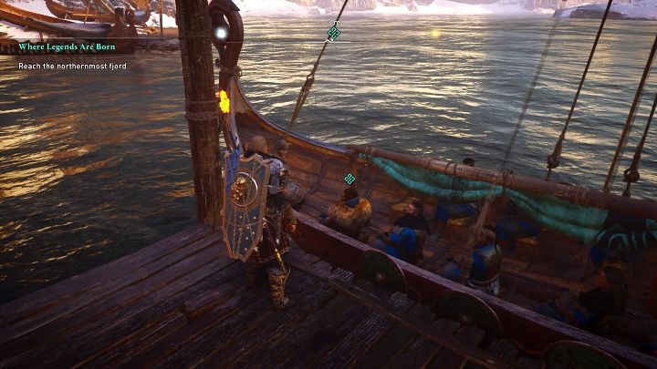 Po rozmowie wsiądź do łodzi i popłyń do północnego fiordu - miejsca zaznaczonego na mapie świata - Assassins Creed Valhalla: Tam, gdzie rodzą się legendy - solucja, opis przejścia - Assassins Creed Valhalla - poradnik do gry