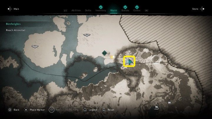 W miejscu zaznaczonym na powyższym obrazku spotkasz grupkę wikińskich dzieci, które bawią się w najazd - Assassins Creed Valhalla: Zrodzeni do walki/Battle Born - solucja - Assassins Creed Valhalla - poradnik do gry