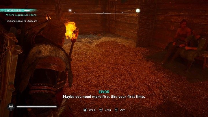 Wejdź do chaty i zacznij niszczyć przedmioty, które się tam znajdują - Assassins Creed Valhalla: Nowa iskra/The Rekindling - solucja, opis przejścia - Assassins Creed Valhalla - poradnik do gry