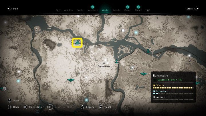 W miejscu zaznaczonym na powyższym obrazku spotkasz kobietę, która wyznaje miłość niejakiemu Aldwynowi - Assassins Creed Valhalla: Dzieje Cordibusa Żałosnego - solucja, opis przejścia - Assassins Creed Valhalla - poradnik do gry