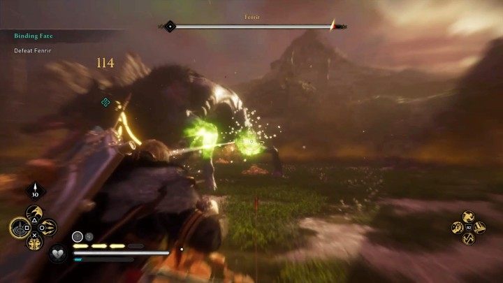 Prawdopodobnie najlepszą taktyką na walkę z tym przeciwnikiem jest poczekanie, aż wilk zakopie się w ziemi, a następnie uniknięcie jego ataku - Assassins Creed Valhalla: Fenrir - boss, jak pokonać? - Assassins Creed Valhalla - poradnik do gry