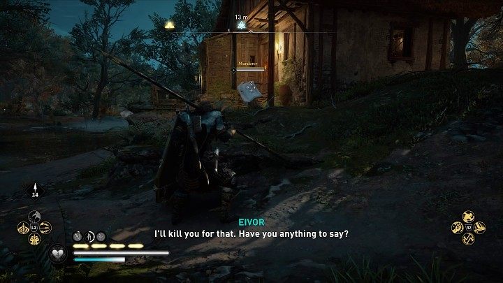 Dziwna kobieta z początku nie będzie zdradzać żadnych emocji jednak gdy tylko ruszysz w jej kierunku, rzuci się do walki - Assassins Creed Valhalla: Pani jeziora/Lady of the Lake - solucja - Assassins Creed Valhalla - poradnik do gry