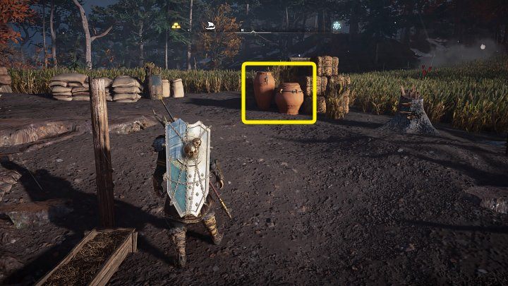Za dużymi czerwonymi dzbanami znajdziesz mniejszy dzban z oliwą - Assassins Creed Valhalla: Skuteczne spopielenie/An Efficient Cremation - solucja - Assassins Creed Valhalla - poradnik do gry