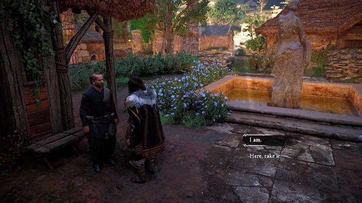 Po zdobyciu klejnotu Aelfreda wyjdź na zewnątrz i wręcz go mężczyźnie, który przyszedł odebrać zamówienie króla lub zachowaj cenny wyrób dla siebie - Assassins Creed Valhalla: Klejnot Aelfreda/Aelfreds Jewel - solucja - Assassins Creed Valhalla - poradnik do gry