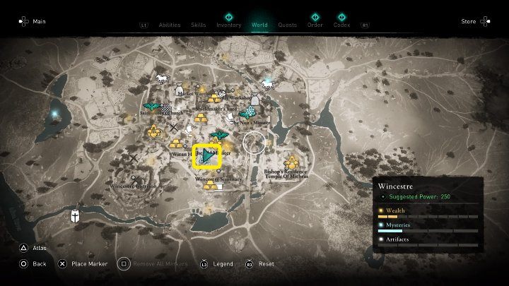 W miejscu zaznaczonym na powyższym obrazku spotkasz młodego księdza o imieniu Asser - Assassins Creed Valhalla: Asser - solucja, opis przejścia - Assassins Creed Valhalla - poradnik do gry