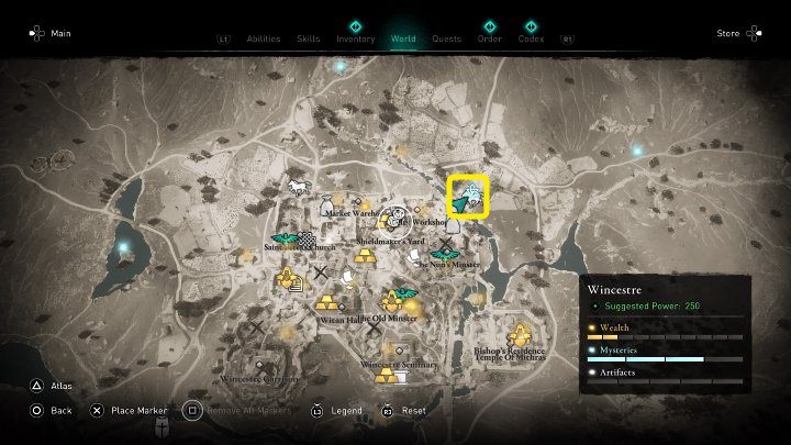 W miejscu zaznaczonym na powyższym obrazku spotkasz dziewczynkę, którą zwą Mildburgą Cudnonogą - Assassins Creed Valhalla: Mildburga Cudnonoga - solucja, opis przejścia - Assassins Creed Valhalla - poradnik do gry