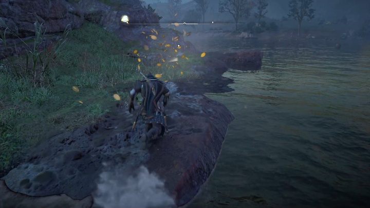 Koniec: Kartka zatrzyma się na skałach, po przeleceniu nad wodą - Assassins Creed Valhalla: Karta niesiona wiatrem - Glowecestrescire, sekrety - Assassins Creed Valhalla - poradnik do gry