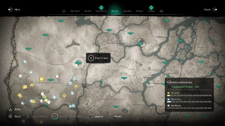 Lokacja przeklętego miejsca: wieża strażnicza Cragstone - Assassins Creed Valhalla: Przeklęty symbol - Glowecestrescire, sekrety, lokacje - Assassins Creed Valhalla - poradnik do gry