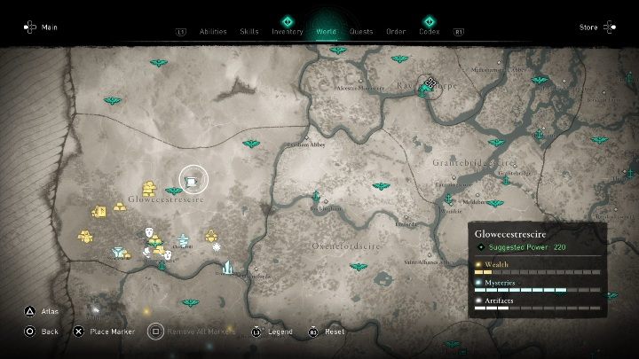 Mapę skarbu znajdziesz w okolicy źródła Sabriny - Assassins Creed Valhalla: Mapa skarbów - Glowecestrescire, sekrety, lokacje - Assassins Creed Valhalla - poradnik do gry