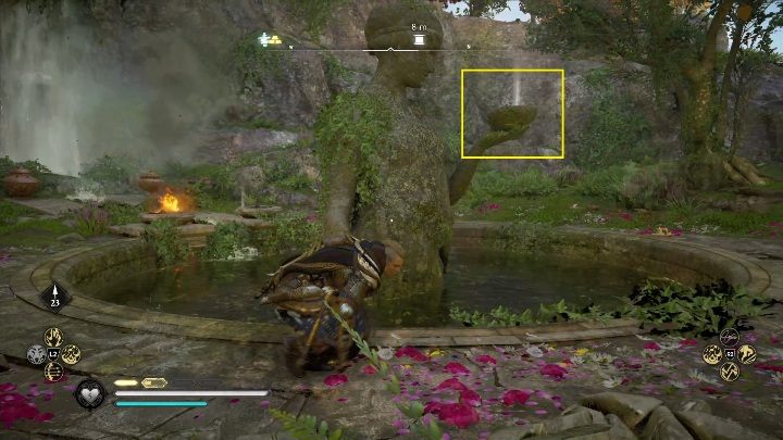 Twoim zadaniem jest po prostu wskoczenie na posąg, który trzyma mapę - Assassins Creed Valhalla: Mapa skarbów - Glowecestrescire, sekrety, lokacje - Assassins Creed Valhalla - poradnik do gry