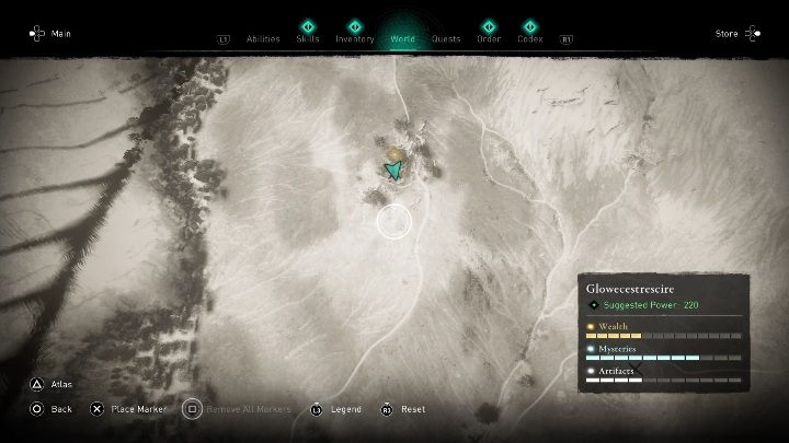 Schemat znajdziesz w północno zachodniej części lokacji - Assassins Creed Valhalla: Mapa skarbów - Glowecestrescire, sekrety, lokacje - Assassins Creed Valhalla - poradnik do gry