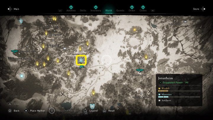 W miejscu zaznaczonym na powyższym obrazku znajdziesz arenę - Assassins Creed Valhalla: Zabójcza arena/Pit of Slaughter - solucja - Assassins Creed Valhalla - poradnik do gry