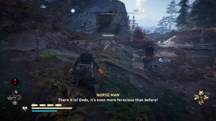 Idź za wojownikami do lasu i pomóż im upolować zwierzę - Assassins Creed Valhalla: Pomysłowi myśliwi/Breaking Teeth, Not Hearts - solucja - Assassins Creed Valhalla - poradnik do gry