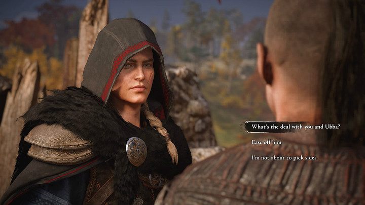 W trakcie rozmowy dowiesz się, że Ivarr ma wątpliwości co do swojego brata Ubby - możesz zapytać o co dokładnie chodzi lub pozostać bezstronnym - Assassins Creed Valhalla: Plotki o Ledecestre/Rumors of the Ledecestre - solucja - Assassins Creed Valhalla - poradnik do gry