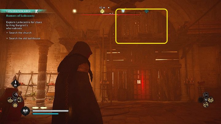 Drzwi prowadzące do wskazówki są zabarykadowane - Assassins Creed Valhalla: Plotki o Ledecestre/Rumors of the Ledecestre - solucja - Assassins Creed Valhalla - poradnik do gry