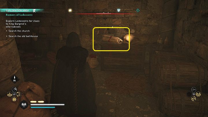 Idź na sam koniec podziemnego pomieszczenia - Assassins Creed Valhalla: Plotki o Ledecestre/Rumors of the Ledecestre - solucja - Assassins Creed Valhalla - poradnik do gry