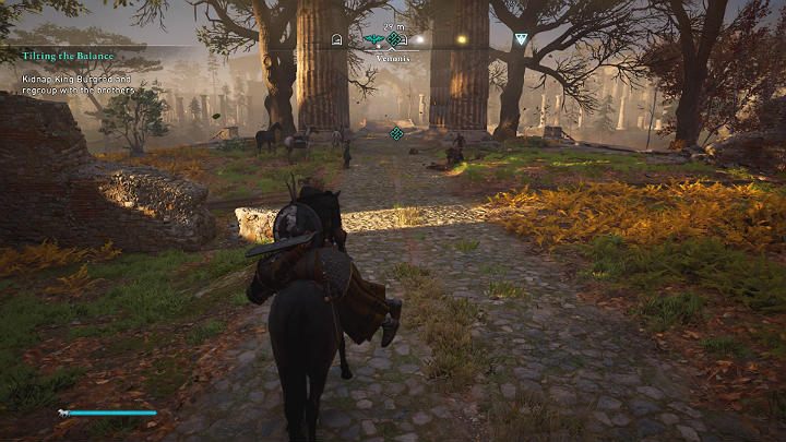 Wezwij konia, zarzuć króla na jego zad, a następnie pogalopuj na spotkanie z Sigurdem i Ubbą przy Venonis - Assassins Creed Valhalla: Przechylenie szali/Tilting the Balance - solucja - Assassins Creed Valhalla - poradnik do gry
