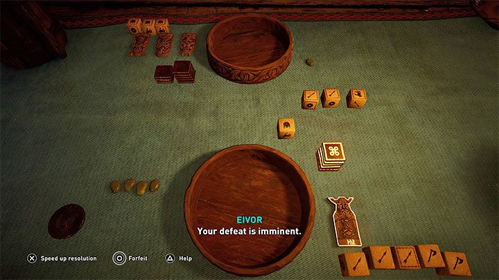 Zdrowie obu graczy reprezentują kamyczki - Assassins Creed Valhalla: Aktywności poboczne - mini-gry - Assassins Creed Valhalla - poradnik do gry