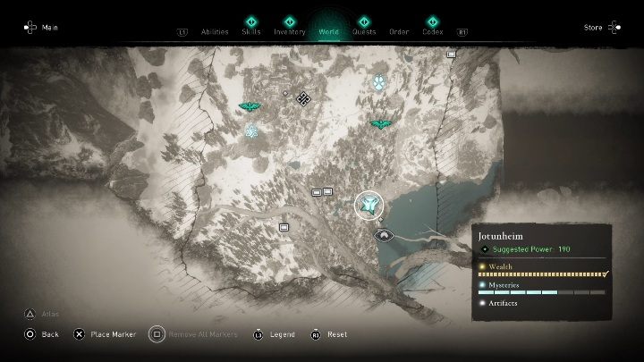 Ołtarz ofiarny znajdziesz w południowej części mapy - Assassins Creed Valhalla: Ołtarz ofiarny - Jotunheim, sekrety, lokacje - Assassins Creed Valhalla - poradnik do gry