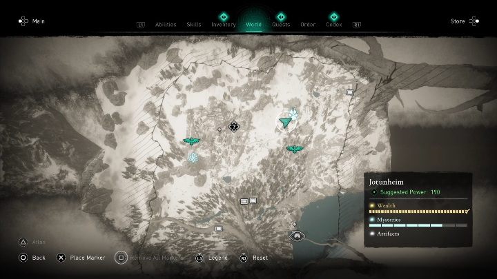 Legendarne zwierze czeka w północno wschodniej części mapy, pomiędzy skałami - Assassins Creed Valhalla: Legendarne zwierzę - Jotunheim, sekrety, lokacje - Assassins Creed Valhalla - poradnik do gry