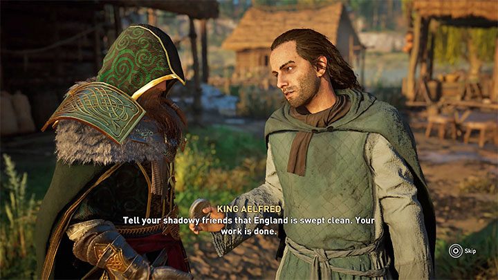 Eivor odstąpi od zamordowania Aelfreda, gdyż z rozmowy dowiesz się, że stanowisko wielkiego mistrza otrzymał w spadku i że w rzeczywistości nie jest zainteresowany przewodzeniem tym ugrupowaniem - Assassins Creed Valhalla: Wielki Mistrz Zakonu - Ojciec (spojler) - Assassins Creed Valhalla - poradnik do gry