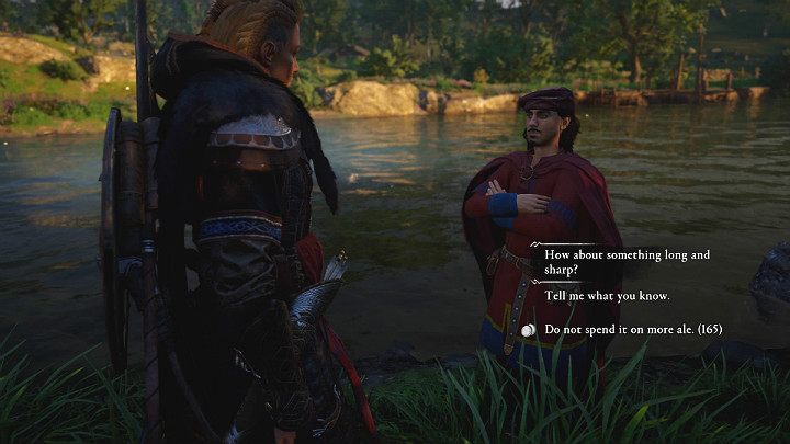 Bard zasugeruje, że za tak cenne informacje należy mu się jakaś nagroda - Assassins Creed Valhalla: Gambit opata/The Abbots Gambit - solucja - Assassins Creed Valhalla - poradnik do gry