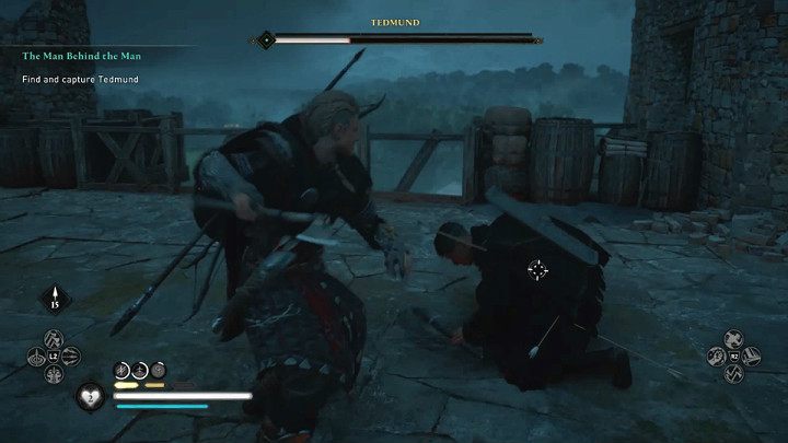 Po prostu blokuj jego ciosy i wyprowadzaj kontry, a po krótkiej chwili powinno być po walce - Assassins Creed Valhalla: Kto pociąga za sznurki - solucja, opis przejścia - Assassins Creed Valhalla - poradnik do gry