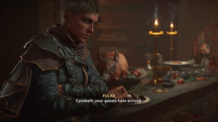 Po wejściu do komnaty zauważysz, że w środku czeka na Ciebie paladyn Fulke we własnej osobie - Assassins Creed Valhalla: Krwawe powitanie/A Bloody Welcome - solucja - Assassins Creed Valhalla - poradnik do gry