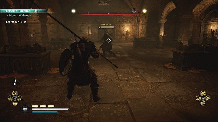 Na dole natkniesz się na kolejnego elitarnego wroga - Assassins Creed Valhalla: Krwawe powitanie/A Bloody Welcome - solucja - Assassins Creed Valhalla - poradnik do gry